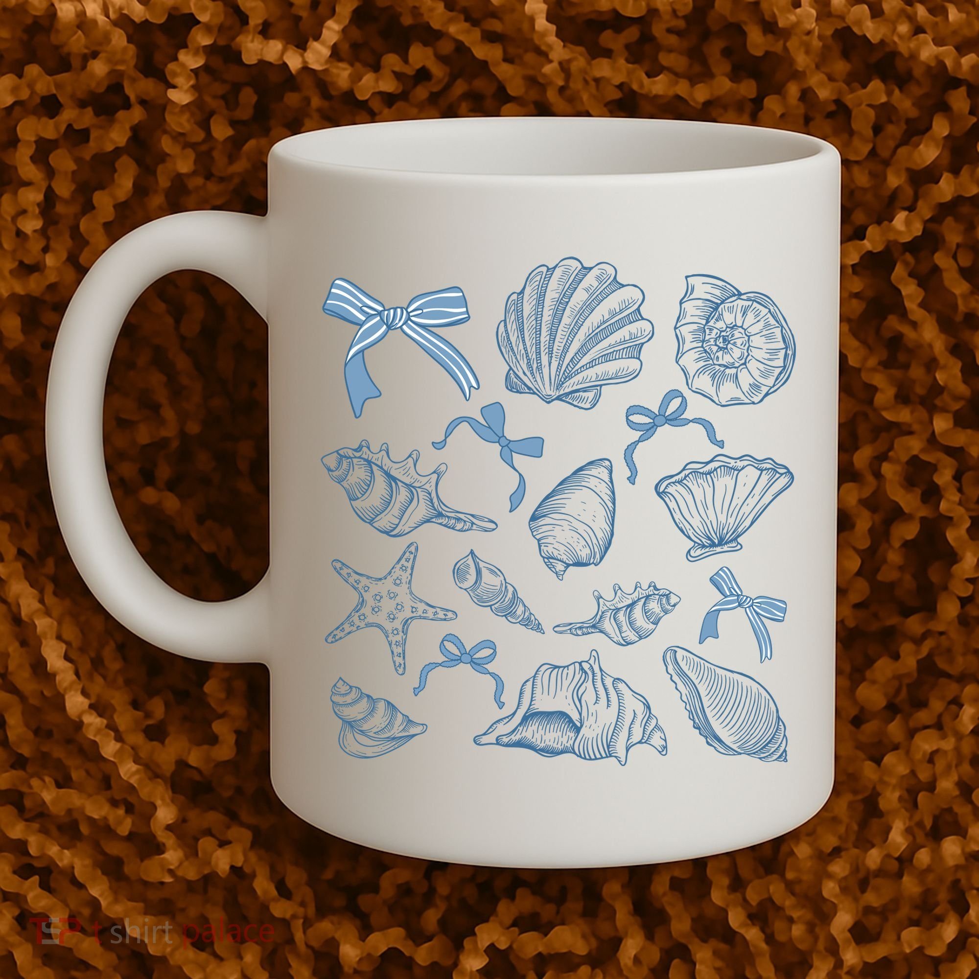 Coquette Seashell  Beach Coastal Retro Summer Vibes Coffee Mug