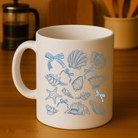 Coquette Seashell  Beach Coastal Retro Summer Vibes Coffee Mug thumb 4