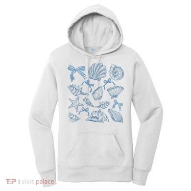 Coquette Seashell  Beach Coastal Retro Summer Vibes Women's Hoodie