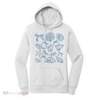 Coquette Seashell  Beach Coastal Retro Summer Vibes Women's Hoodie thumb 0