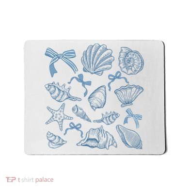 Coquette Seashell  Beach Coastal Retro Summer Vibes Mousepad