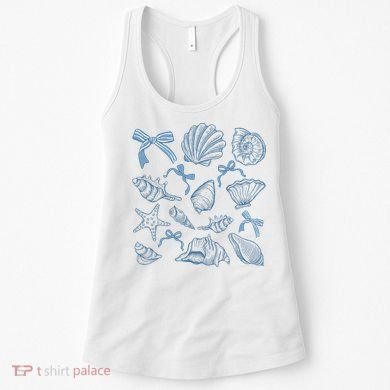 Coquette Seashell  Beach Coastal Retro Summer Vibes Women's Tank Top
