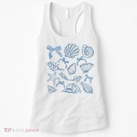 Coquette Seashell  Beach Coastal Retro Summer Vibes Women's Tank Top thumb 0
