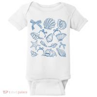 Coquette Seashell  Beach Coastal Retro Summer Vibes Baby Bodysuit thumb 0