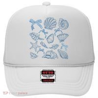 Coquette Seashell  Beach Coastal Retro Summer Vibes Hat thumb 0