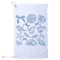 Coquette Seashell  Beach Coastal Retro Summer Vibes Golf Towel thumb 0