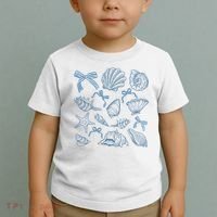 Coquette Seashell  Beach Coastal Retro Summer Vibes Toddler T-Shirt thumb 2