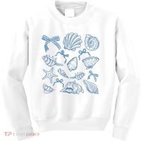 Coquette Seashell  Beach Coastal Retro Summer Vibes Kids Sweatshirt thumb 0