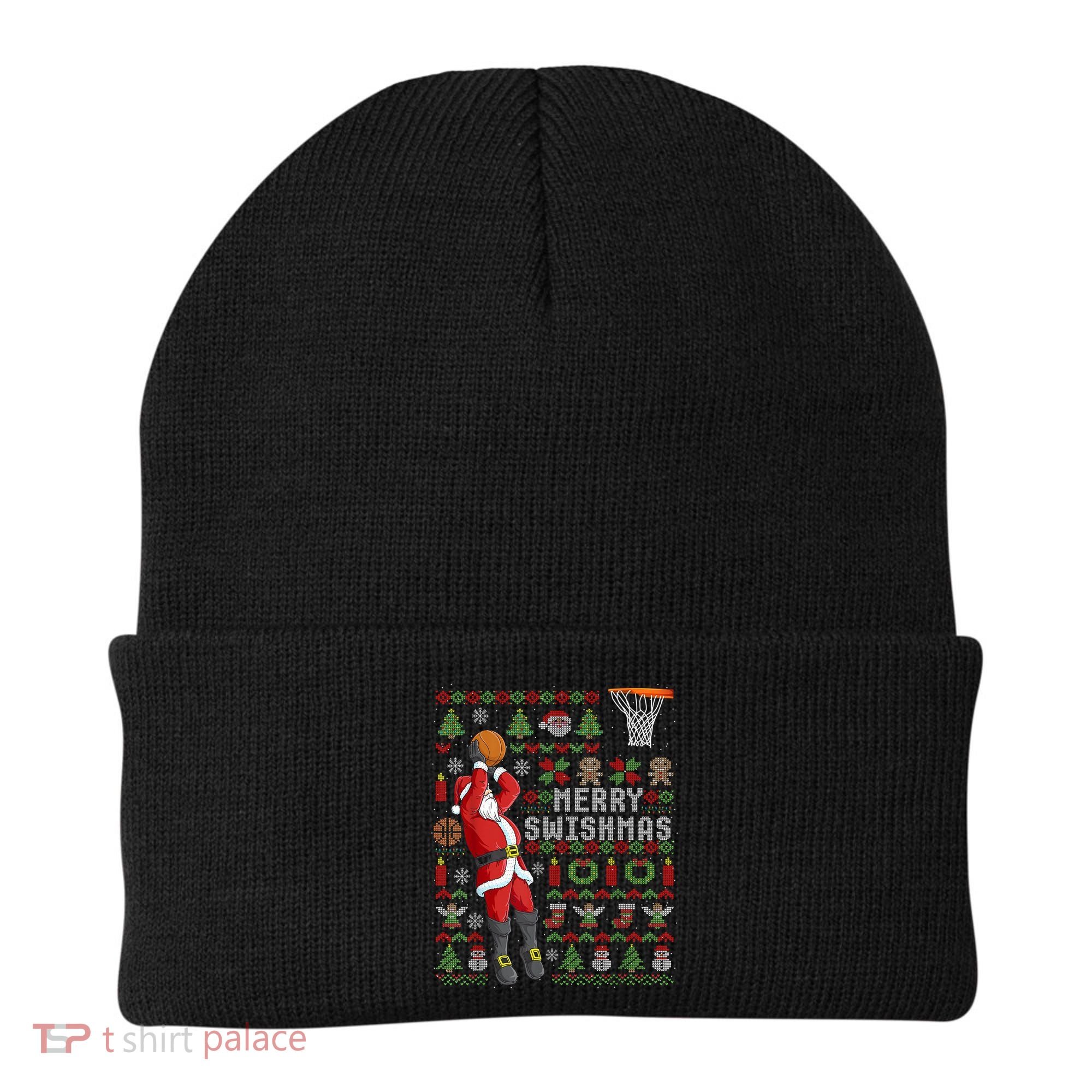 Cool Santa Basketball Merry Swishmas Beanie