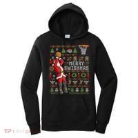 Cool Santa Basketball Merry Swishmas Women's Hoodie thumb 0