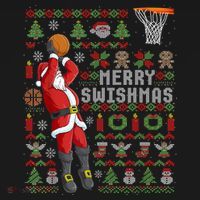 Cool Santa Basketball Merry Swishmas Ornament thumb 1