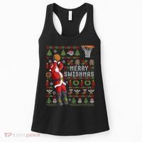Cool Santa Basketball Merry Swishmas Women's Tank Top thumb 0