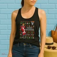 Cool Santa Basketball Merry Swishmas Women's Tank Top thumb 2