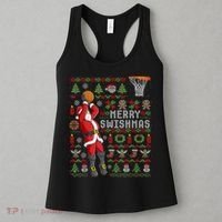 Cool Santa Basketball Merry Swishmas Women's Tank Top thumb 3
