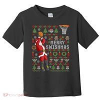 Cool Santa Basketball Merry Swishmas Toddler T-Shirt thumb 0