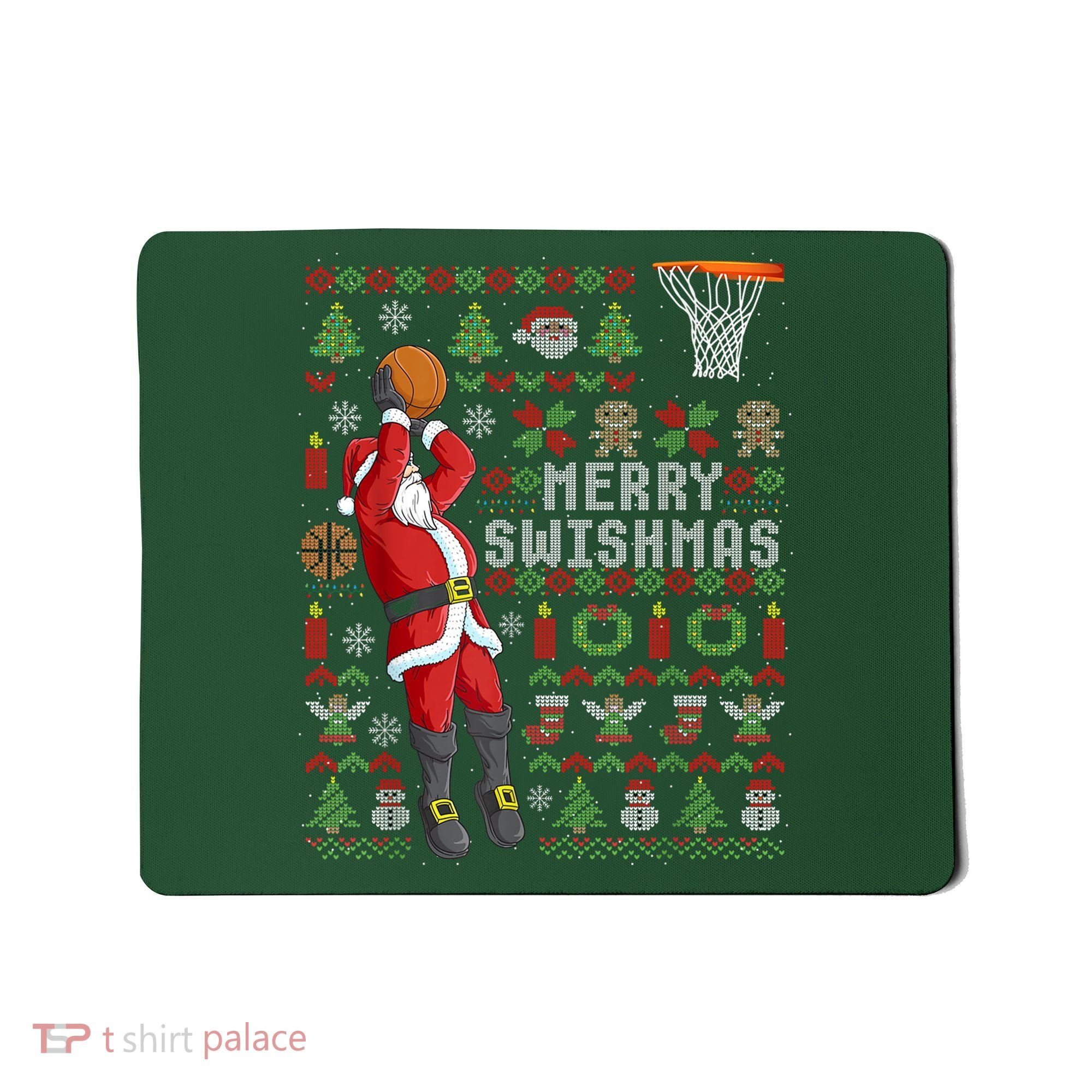 Cool Santa Basketball Merry Swishmas Mousepad