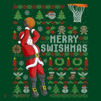 Cool Santa Basketball Merry Swishmas Mousepad thumb 1