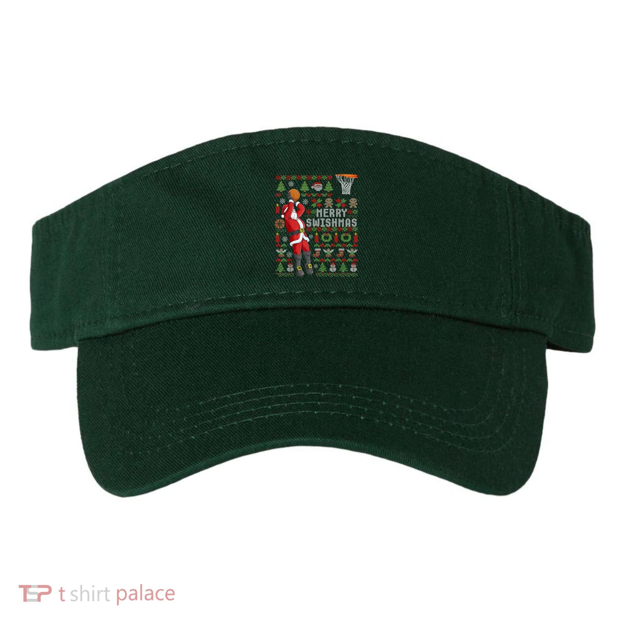 Cool Santa Basketball Merry Swishmas Visor