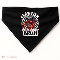 Crawfish Season Bruh Crawfish Hat Boy Funny Seafood Festival USA-Made Doggie Bandana thumb 0