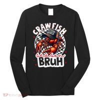 Crawfish Season Bruh Crawfish Hat Boy Funny Seafood Festival Long Sleeve Shirt thumb 0