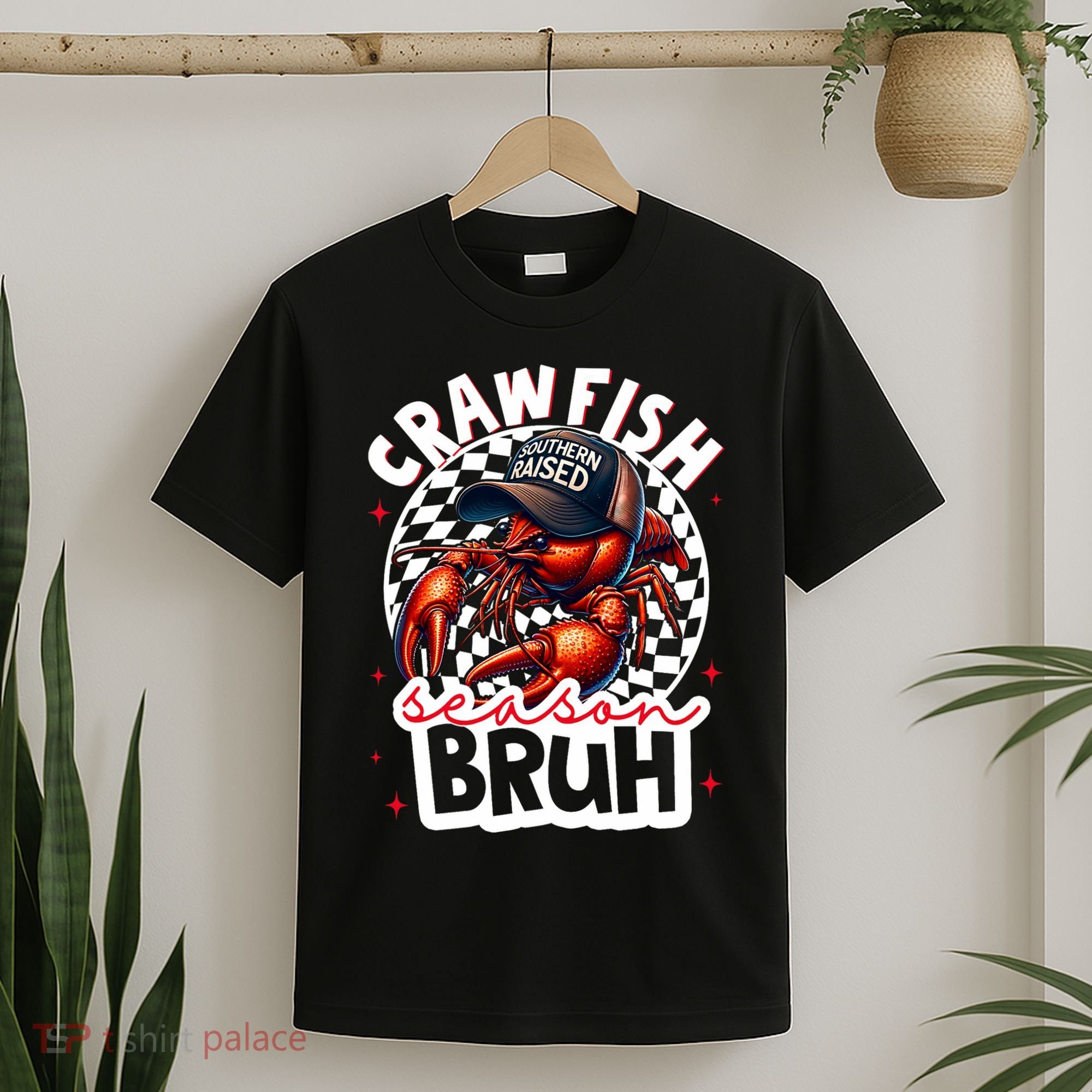 Crawfish Season Bruh Crawfish Hat Boy Funny Seafood Festival T-Shirt