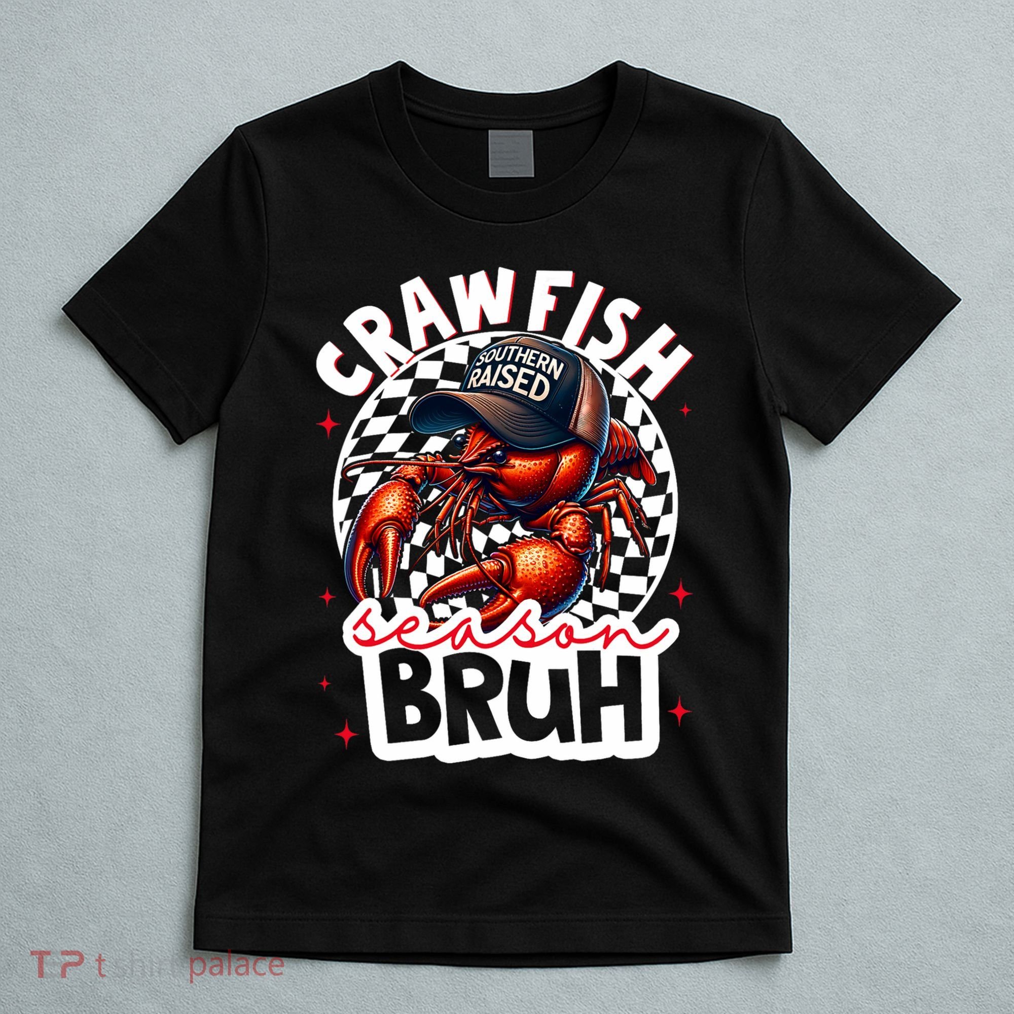 Crawfish Season Bruh Crawfish Hat Boy Funny Seafood Festival T-Shirt