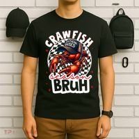Crawfish Season Bruh Crawfish Hat Boy Funny Seafood Festival T-Shirt thumb 6