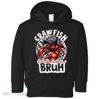 Crawfish Season Bruh Crawfish Hat Boy Funny Seafood Festival Toddler Hoodie thumb 0
