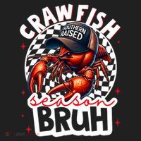 Crawfish Season Bruh Crawfish Hat Boy Funny Seafood Festival Golf Towel thumb 3