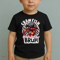 Crawfish Season Bruh Crawfish Hat Boy Funny Seafood Festival Toddler T-Shirt thumb 2