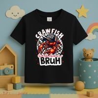 Crawfish Season Bruh Crawfish Hat Boy Funny Seafood Festival Toddler T-Shirt thumb 3