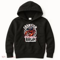 Crawfish Season Bruh Crawfish Hat Boy Funny Seafood Festival Kids Hoodie thumb 0
