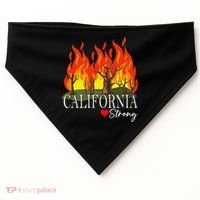California Strong California Fire Gift USA-Made Doggie Bandana thumb 0