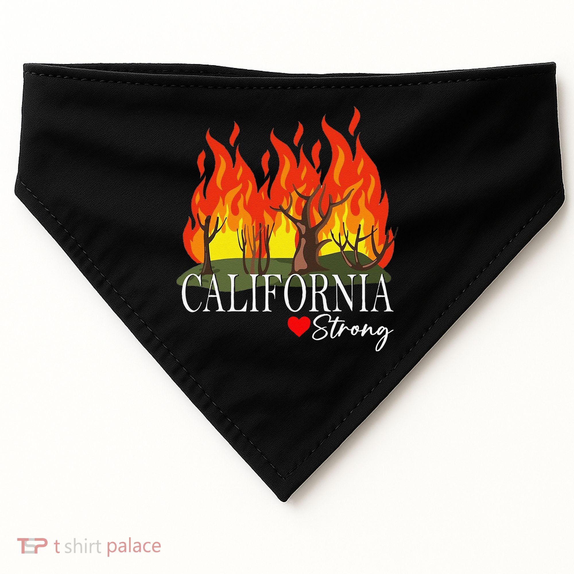 California Strong California Fire Gift USA-Made Doggie Bandana