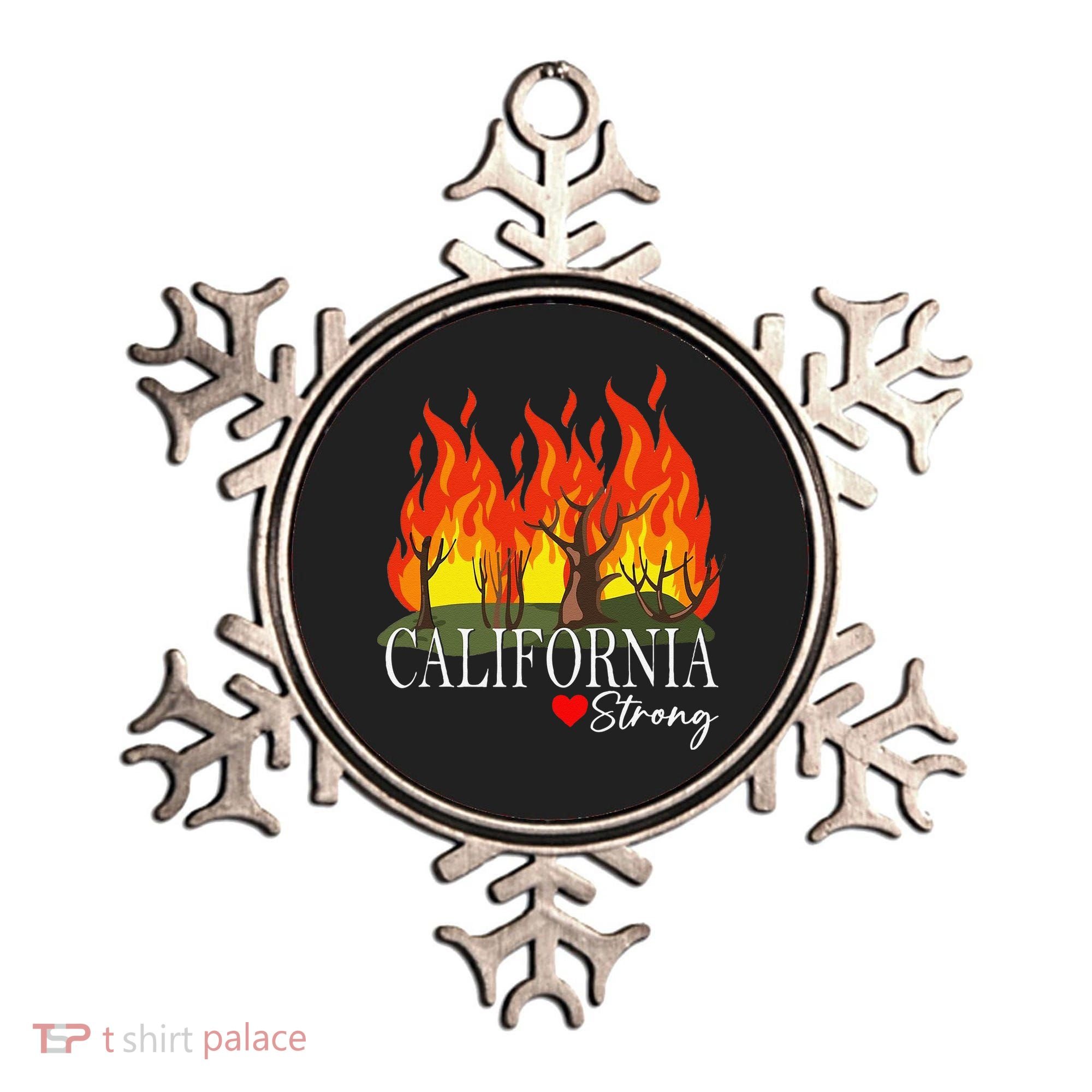 California Strong California Fire Gift Ornament