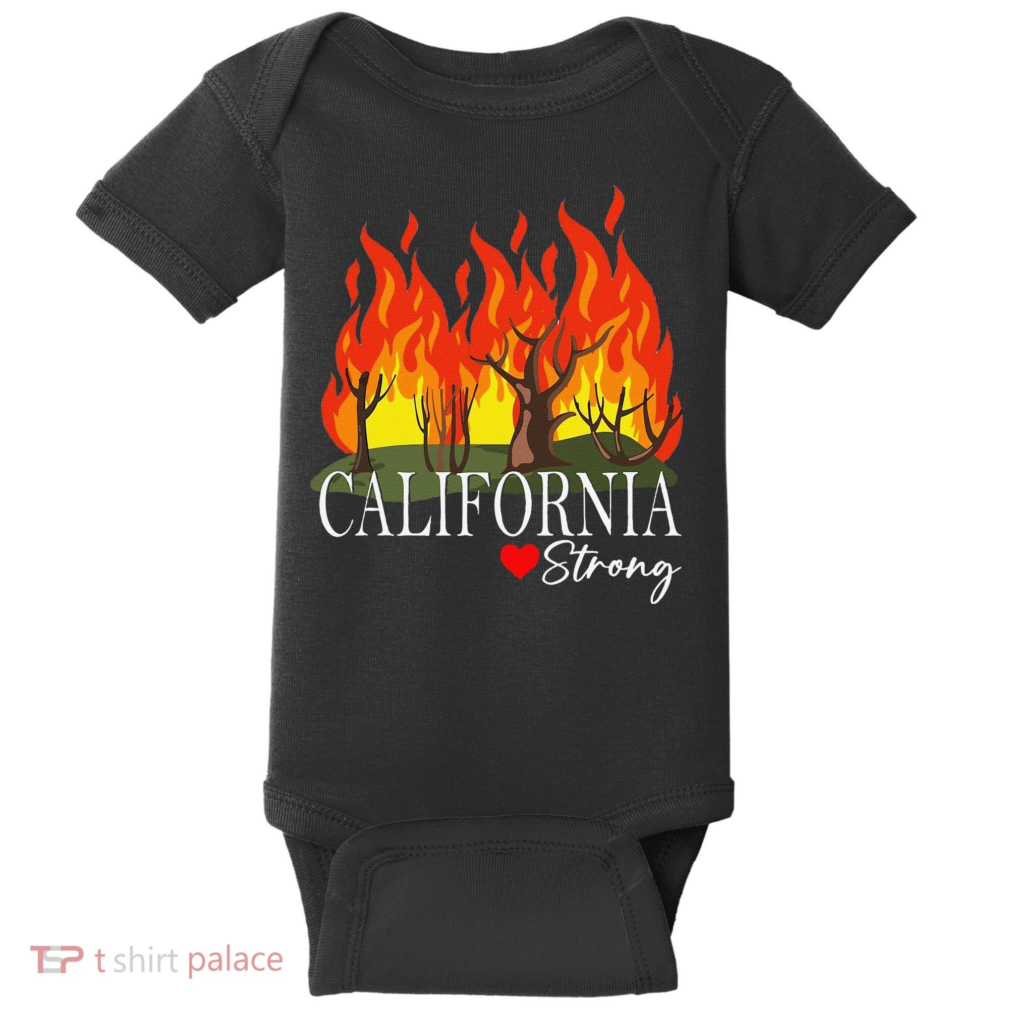 California Strong California Fire Gift Baby Bodysuit