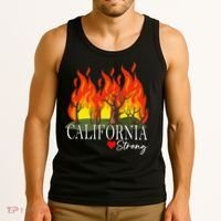 California Strong California Fire Gift Tank Top thumb 3