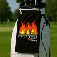 California Strong California Fire Gift Golf Towel thumb 2