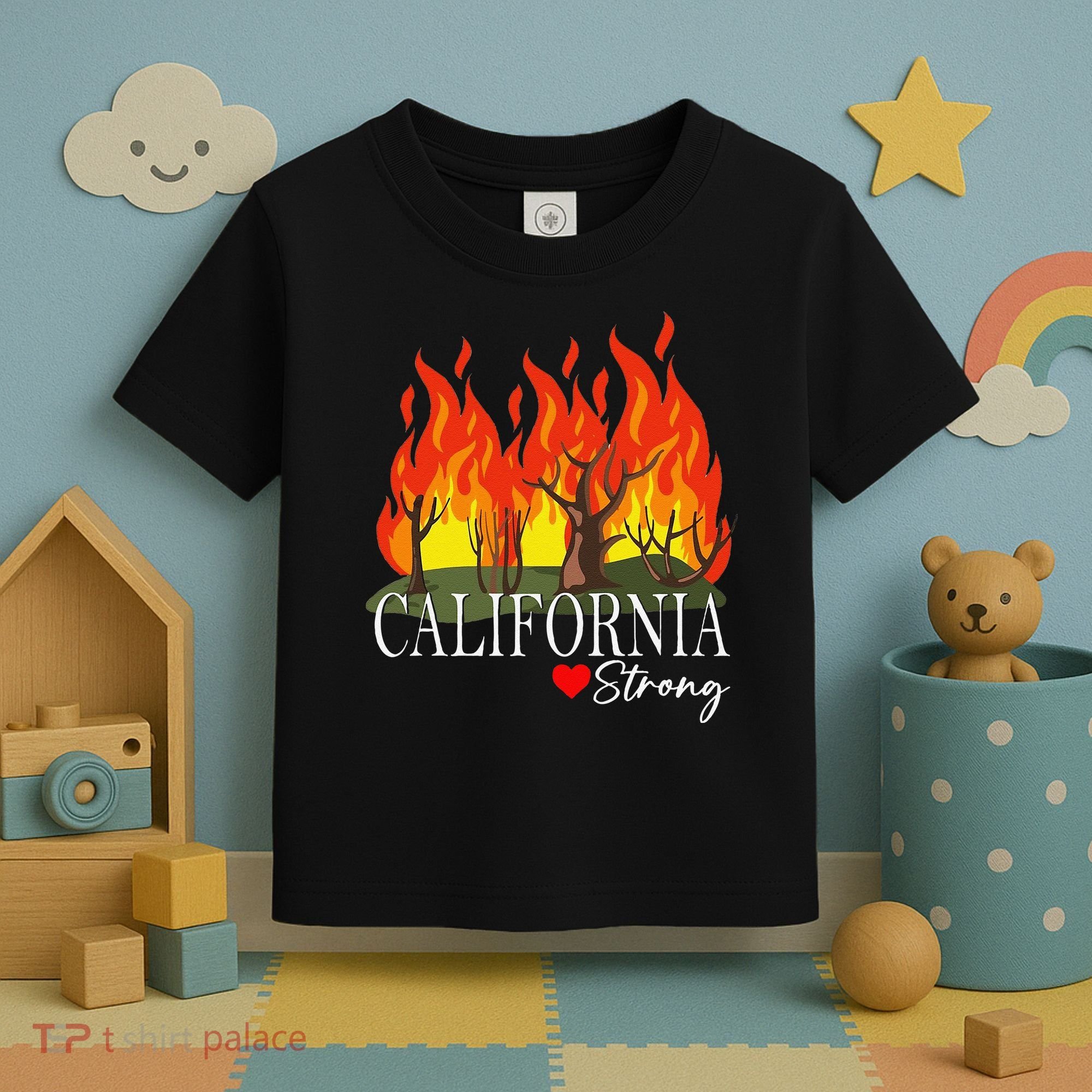 California Strong California Fire Gift Toddler T-Shirt