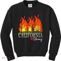 California Strong California Fire Gift Kids Sweatshirt thumb 0