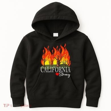 California Strong California Fire Gift Kids Hoodie