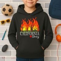 California Strong California Fire Gift Kids Hoodie thumb 2
