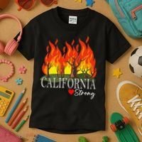 California Strong California Fire Gift Kids T-Shirt thumb 3