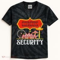 Circus Security Carnival Costume Carny Event Staff Circus Kids Tie-Dye T-Shirt thumb 0
