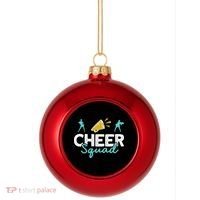 Cheer Squad Cheerleading Cheerleader Cute Gift Plastic Christmas Ball Ornament thumb 0