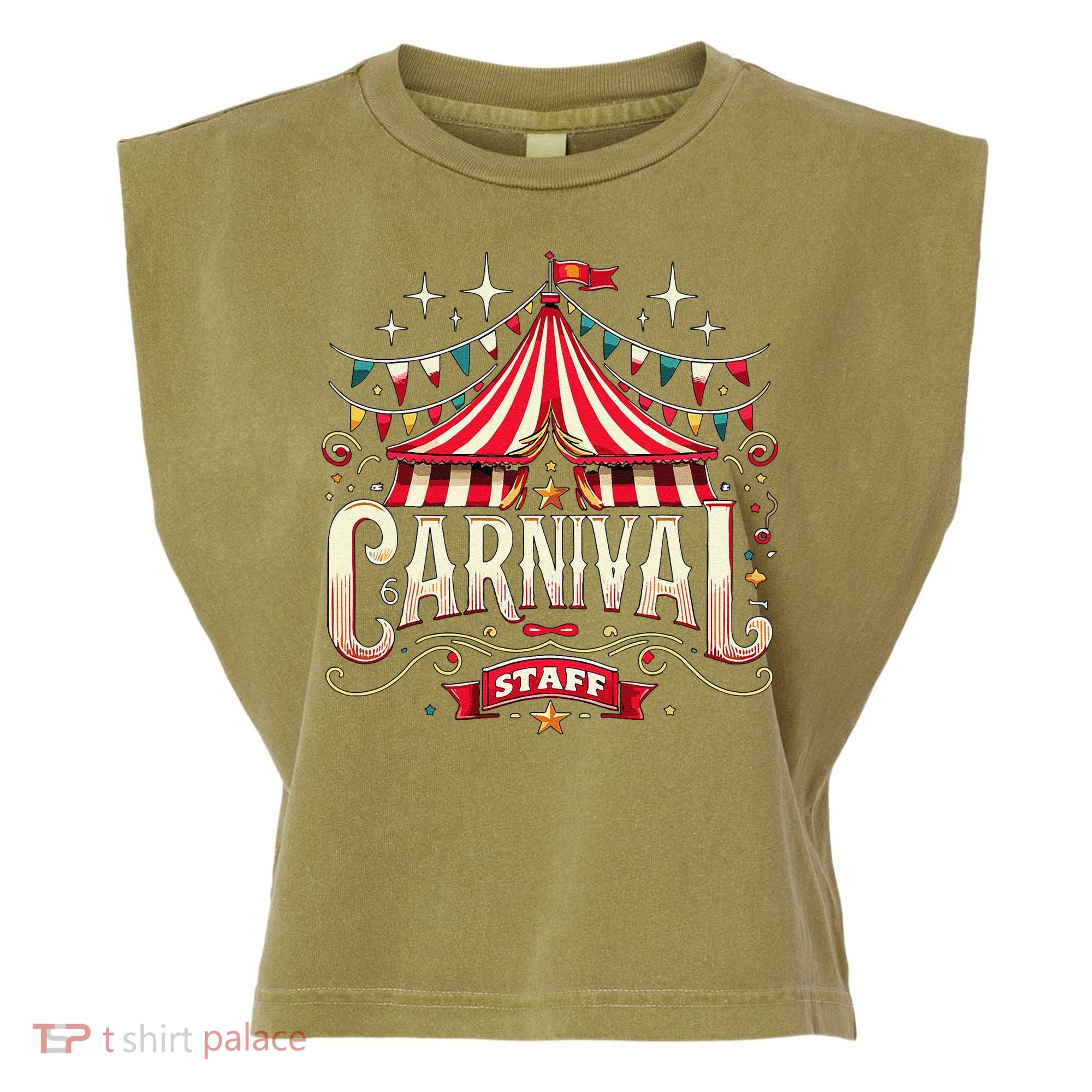 Carnival Staff Circus Matching Garment-Dyed Women's Muscle Tee