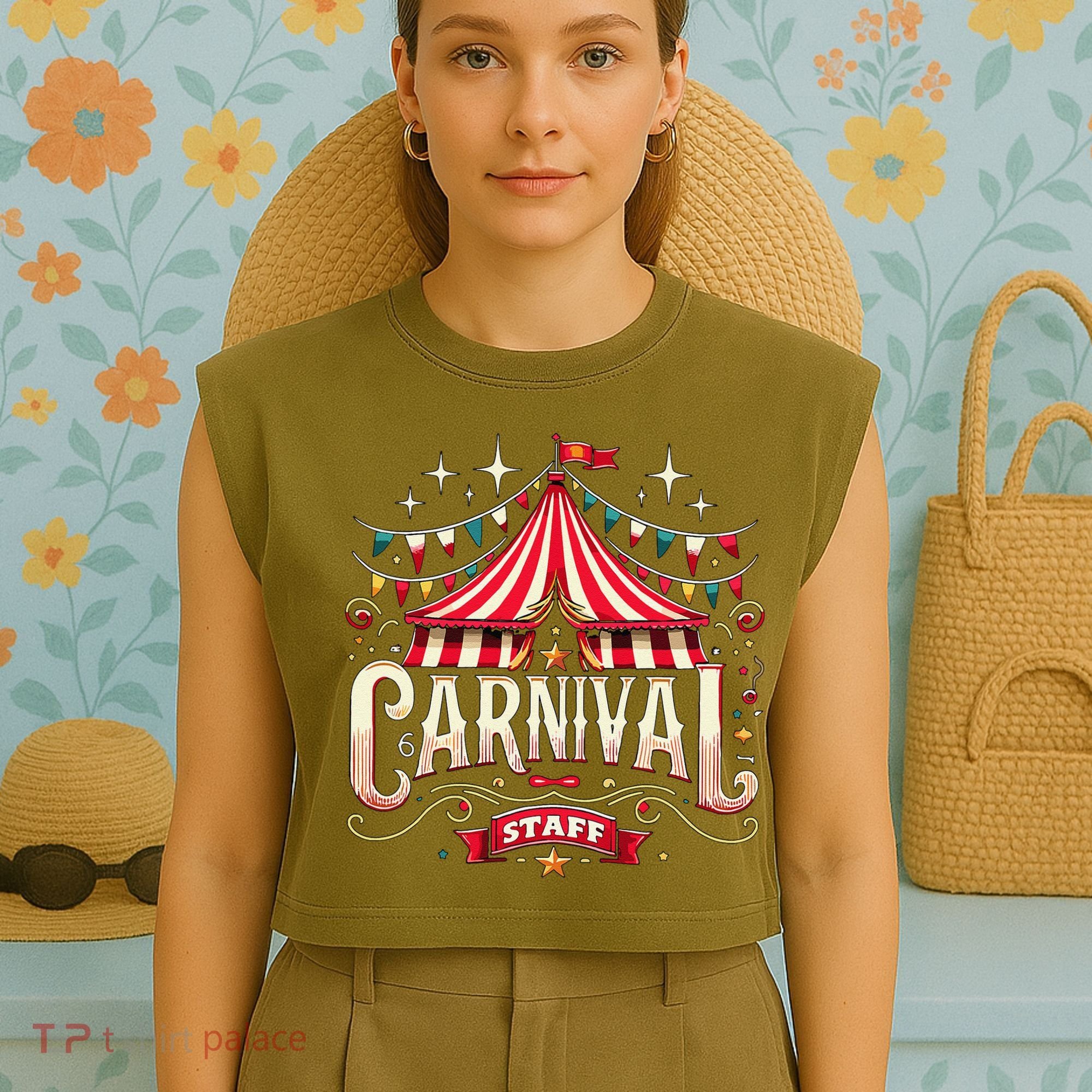Carnival Staff Circus Matching Garment-Dyed Women's Muscle Tee