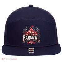 Carnival Staff Circus Matching 7 Panel Mesh Trucker Snapback Hat thumb 0