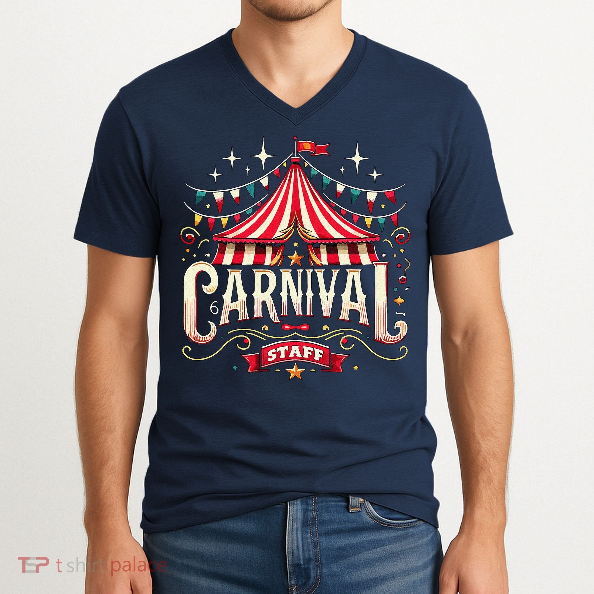 Carnival Staff Circus Matching V-Neck T-Shirt