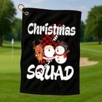 Christmas Squad Cute Holiday Musical Golf Towel thumb 1